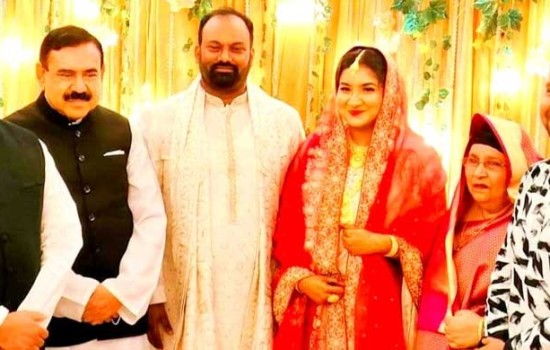 সাবেক মন্ত্রী শাজাহান খানের মেয়েকে বিয়ে করলেন ছোট মনির এমপি