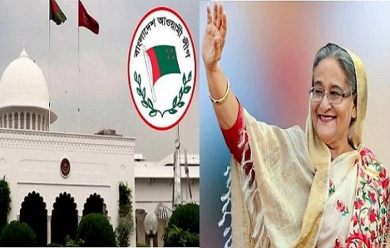 শেখ হাসিনার নেতৃত্বে বঙ্গভবনে আওয়ামী লীগ