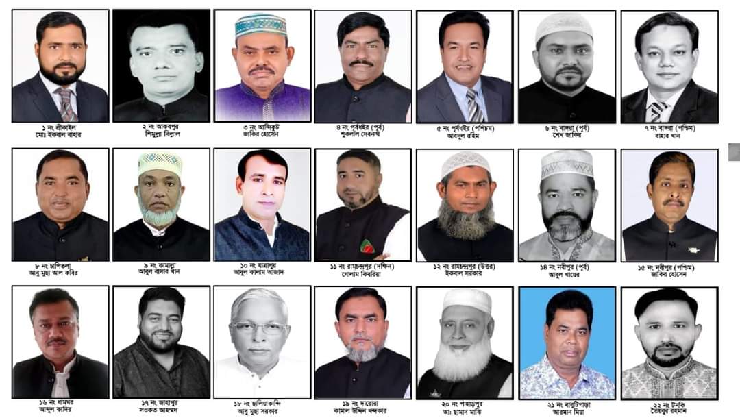 কুমিল্লার মুরাদনগরে ২১ ইউপিতে আ’লীগ ১০টি ও স্বতন্ত্র ১১টিতে চেয়ারম্যান নির্বাচিত 