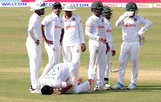 ১৯৯ রানে ম্যাথুসকে ফিরিয়ে ক্যারিয়ার সেরা বোলিং নাঈমের