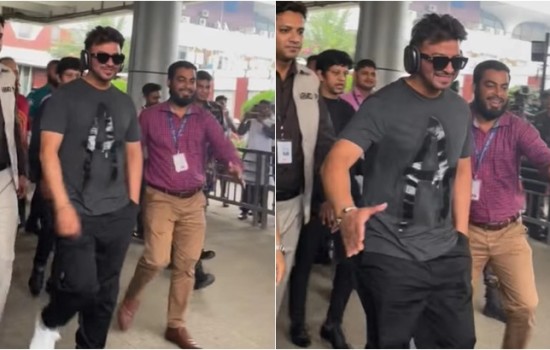 বিমানবন্দরে নেমে ভক্তদের উদ্দেশ্যে শাকিব খান