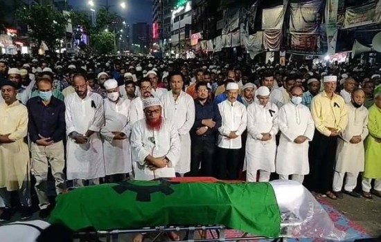 নয়াপল্টনে শাওনের জানাজা সম্পন্ন