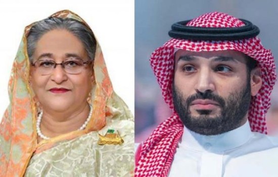 জাতীয় সৌদি ক্রাউন প্রিন্সকে বাংলাদেশ সফরের আমন্ত্রণ শেখ হাসিনার