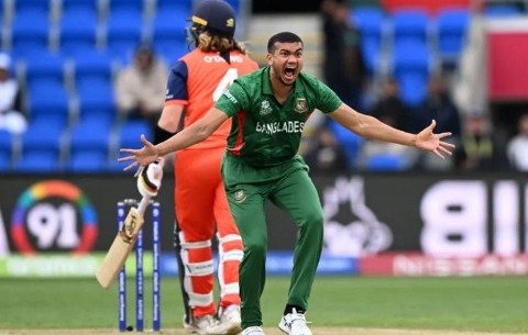 জয় দিয়ে বিশ্বকাপ শুরু বাংলাদেশের; ম্যাচসেরা তাসকিন