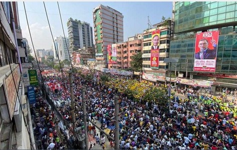 নয়াপল্টনে বিএনপির যুব সমাবেশকে কেন্দ্র করে বড় শোডাউন