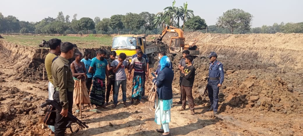 শেরপুরে অবৈধ ভাবে পুকুর খননের দায়ে ব্যবসায়ীকে এক লাখ টাকার অর্থদণ্ড