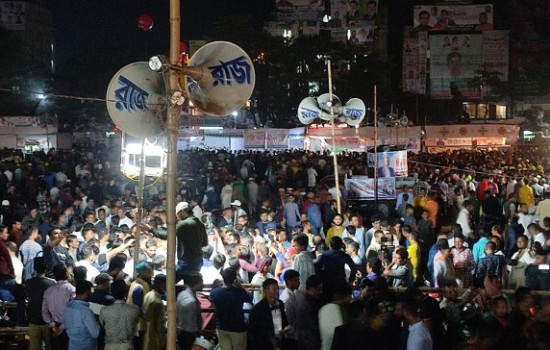 রাতেই পরিপূর্ণ বিএনপির সমাবেশস্থল