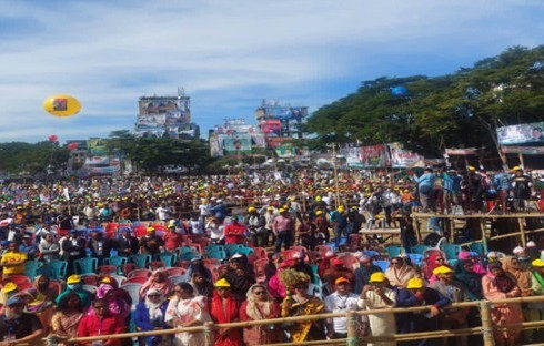 তিন ঘণ্টা আগেই সিলেটে গণসমাবেশ শুরু