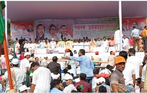 ফরিদপুরের মঞ্চেও খালেদা জিয়া ও তারেক রহমানের জন্য ২টি চেয়ার