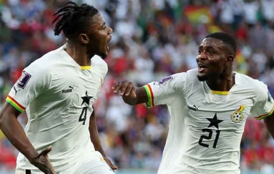 দ. কোরিয়াকে হারিয়ে দুইয়ে ঘানা