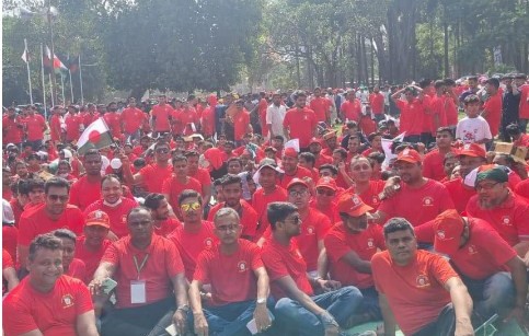 মিছিলের স্রোত সোহরাওয়ার্দী উদ্যানে