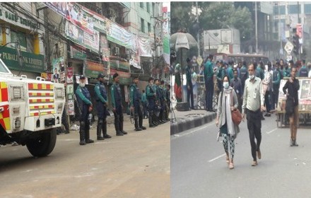 বিএনপি কার্যালয়ের সামনের সড়কে ‍পুলিশের চেকপোস্ট, শুনশান নিরবতা