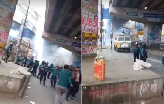 মালিবাগে পুলিশের সঙ্গে ‘জামায়াত-শিবিরের’সংঘর্ষ