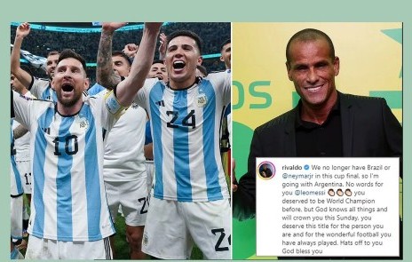 আগামী রবিবার ঈশ্বর তোমাকে মুকুট দেবেন, মেসিকে রিভালদো