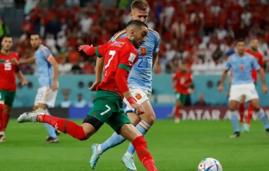 টাইব্রেকারে স্পেনকে বিদায় করে কোয়ার্টারে মরক্কো