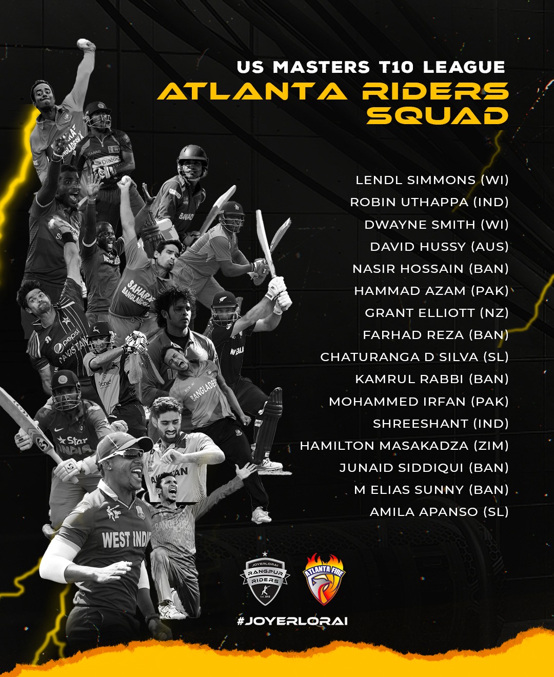 ইউএস মাস্টার্স টি১০ লিগে রংপুর রাইডার্স খেলবে আটলান্টা রাইডার্স নামে