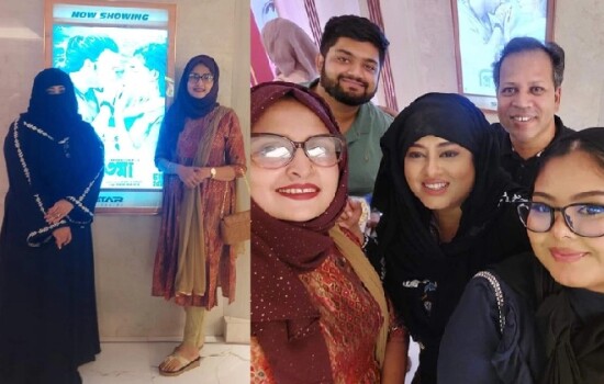 বোরকা পরে সিনেমা হলে মৌসুমী