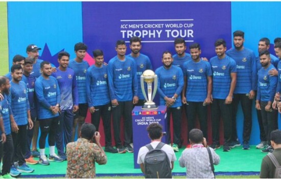 বিশ্বকাপ ট্রফি এখন মিরপুরে