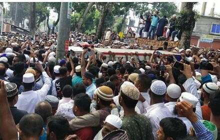 পিরোজপুরে পৌঁছেছে সাঈদীর লাশ