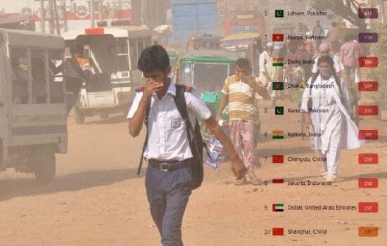 বায়ুদূষণে আজ শীর্ষ চারে ঢাকা