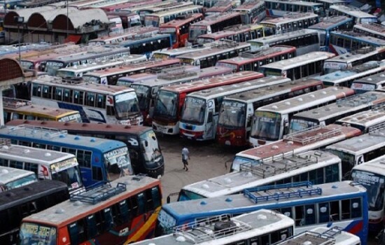 হরতালে স্থবির মহাখালী বাস টার্মিনাল