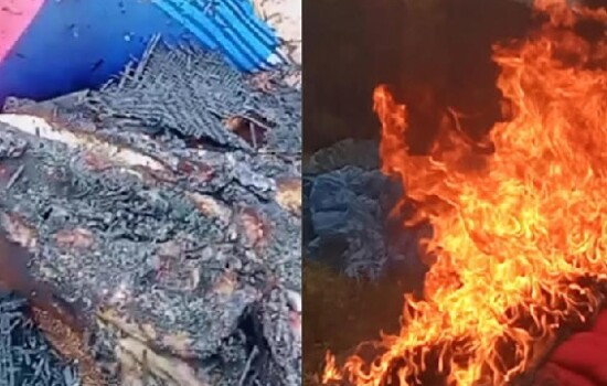 ‘রহস্যময়’ আগুনে ঘরছাড়া পরিবার, আতঙ্কে গ্রামবাসী