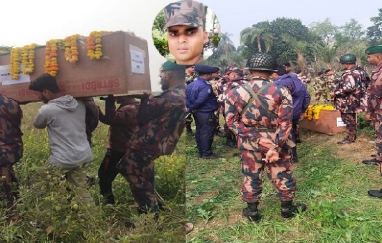 বিএসএফের গুলিতে নিহত বিজিবি সদস্যের লাশ হস্তান্তর, সহকর্মীদের কান্না