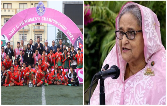 সাফজয়ী মেয়েদের জন্য পুরস্কারের ঘোষণা প্রধানমন্ত্রীর