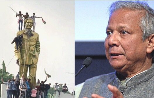 বঙ্গবন্ধুর মূর্তি ভাঙচুর, যা বললেন ড. ইউনূস