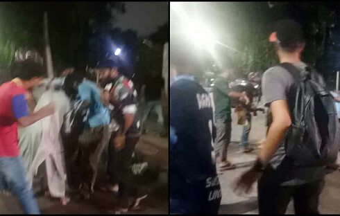 শিক্ষার্থীদের সঙ্গে আনসারদের সংঘর্ষ চলছে