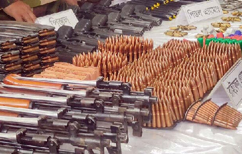যৌথবাহিনীর অভিযান: অস্ত্র-গোলাবারুদ-মাদক পেলেই আটক