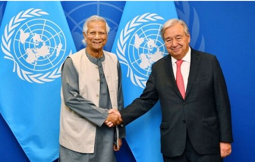 জাতিসংঘ মহাসচিবের সঙ্গে প্রধান উপদেষ্টার বৈঠক