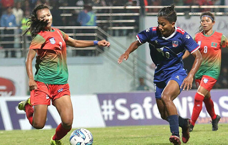 টানা দ্বিতীয় সাফ জয়ের উল্লাসে মাতলেন বাঘিনীরা