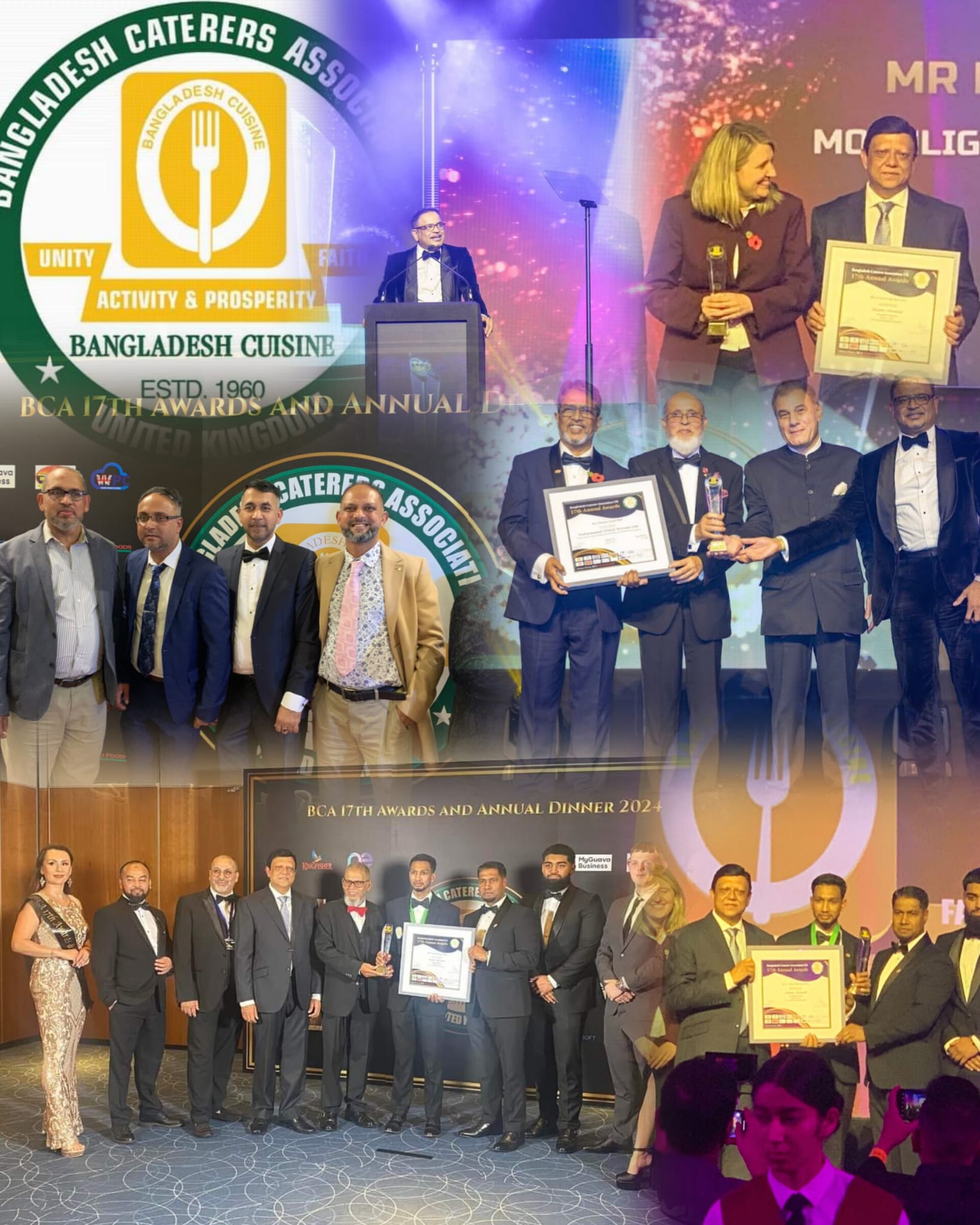 বিসিএর ১৭তম এওয়ার্ড : জমকালো আয়োজনে উদযাপিত হলো বাংলাদেশী কারি শিল্পের সাফল্য ৪টি ক্যাটাগরিতে দেয়া হলো ২৫টি সম্মানা পুরস্কার