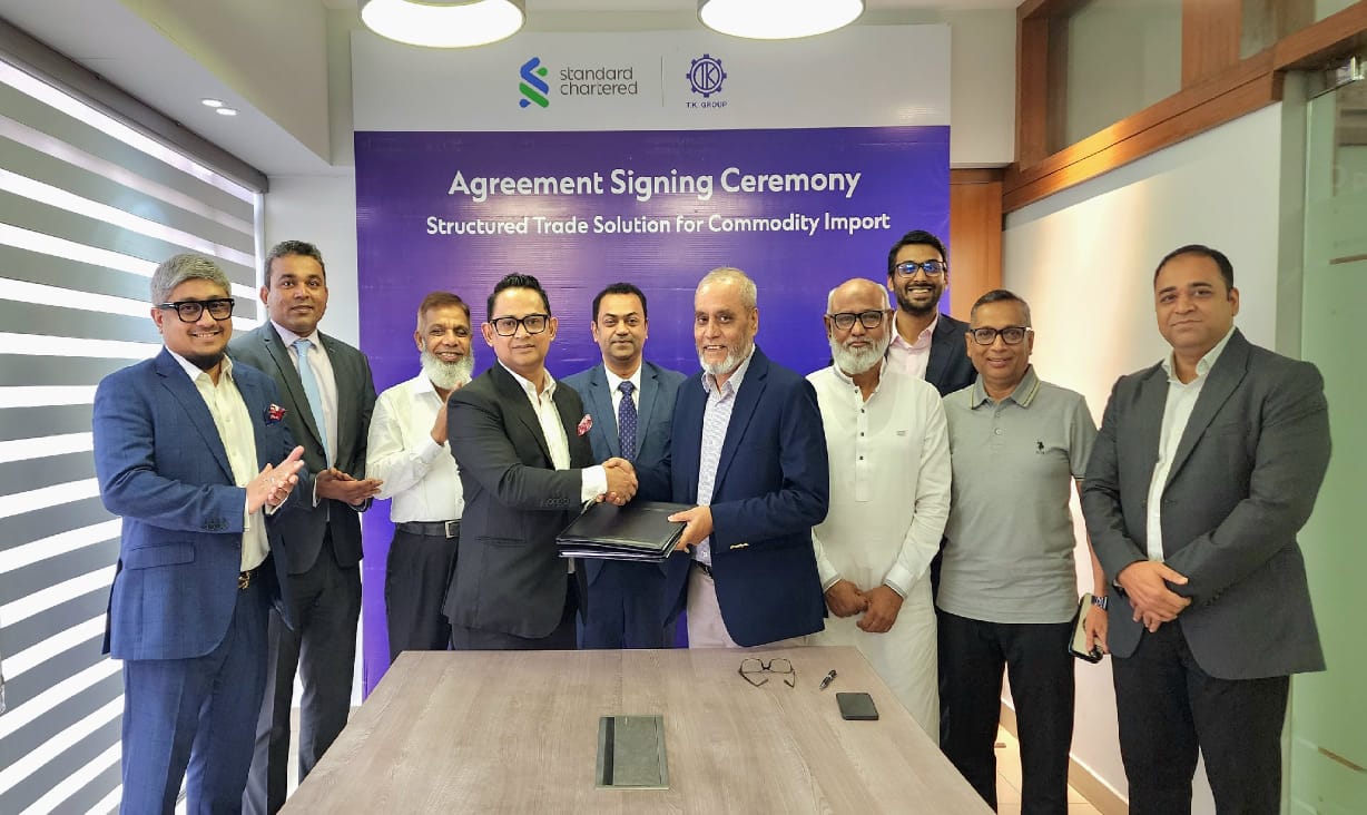 টি. কে. গ্রুপের পণ্য আমদানিতে স্ট্যান্ডার্ড চার্টার্ডের উদ্ভাবনী বাণিজ্যিক সমাধান