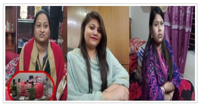 ঠাকুরগাঁওয়ে অনৈতিক কার্যকলাপের অভিযোগে যুবমহিলা লীগ নেত্রীসহ আটক ৪