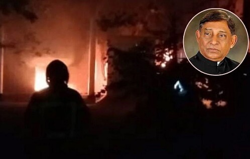 মায়া চৌধুরীর বাড়িতে ভাঙচুর, লুটপাট ও আগুন