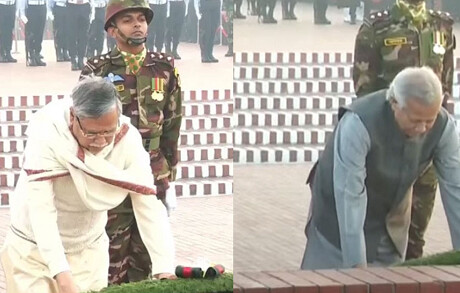 জাতীয় স্মৃতিসৌধে রাষ্ট্রপতি ও প্রধান উপদেষ্টার শ্রদ্ধা
