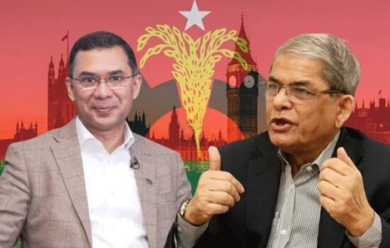 লন্ডনে তারেক রহমানের সঙ্গে মির্জা ফখরুলের বৈঠক