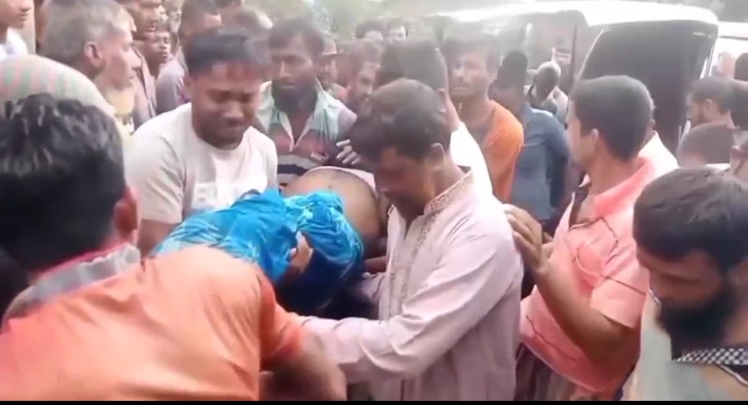 ঝড়ে গাছ উপরে পড়ে নি/হ/ত-১