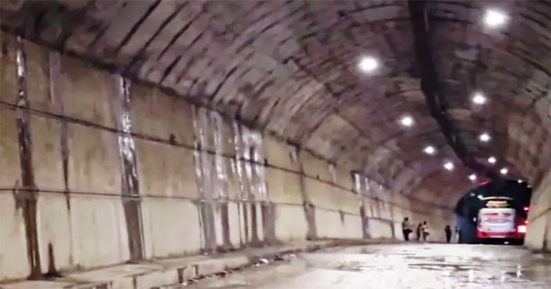 তিন বছর না পেরুতেই টানেলে ছিদ্র, পড়ছে পানি বান্দরবান