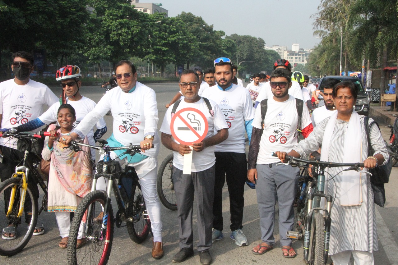 তামাক নিয়ন্ত্রণ আইন শক্তিশালী করার দাবিতে সাইকেল র‌্যালি