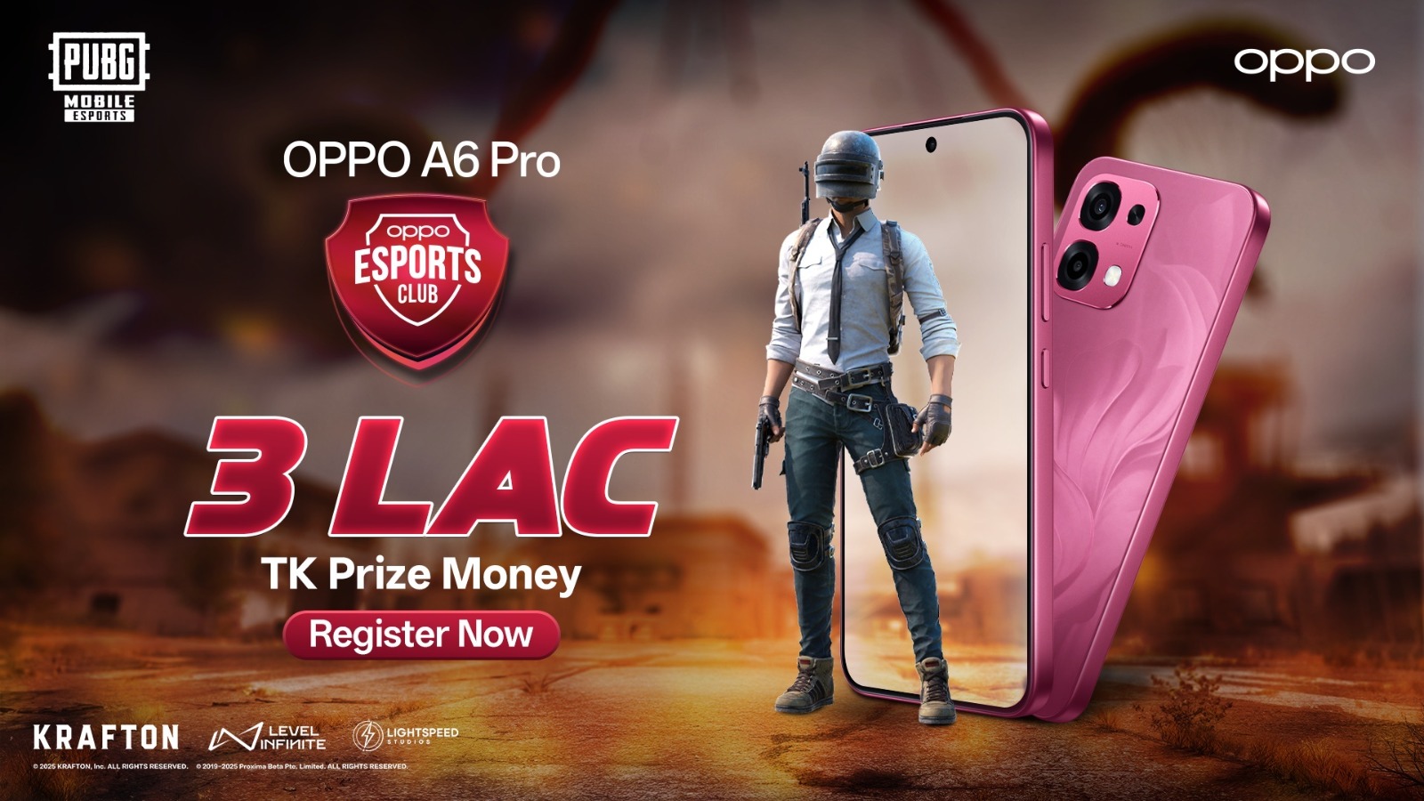 এ৬ প্রো’র আয়োজনে পাবজি মোবাইল টুর্নামেন্ট উন্মোচন করলো অপো ইস্পোর্টস ক্লাব