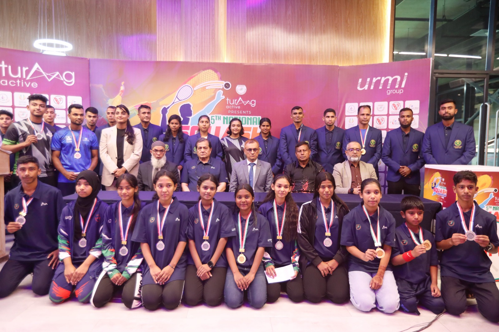 বসুন্ধরা স্পোর্টস সিটিতে শেষ হলো স্কোয়াশ চ্যাম্পিয়নশীপ