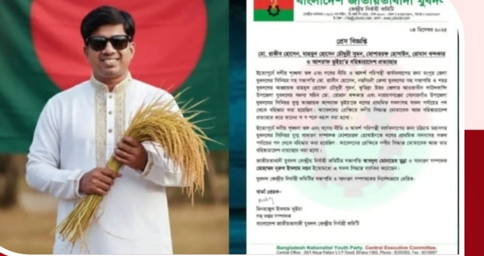 দাউদকান্দি উপজেলা যুবদলের সদস্য সচিব রোমান খন্দকারের বহিষ্কারাদেশ প্রত্যাহার