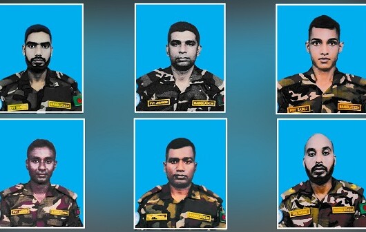 শহীদ ৬ শান্তিরক্ষীর জানাজা সম্পন্ন