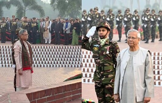 বিজয় দিবসে জাতীয় স্মৃতিসৌধে রাষ্ট্রপতি ও প্রধান উপদেষ্টার শ্রদ্ধা