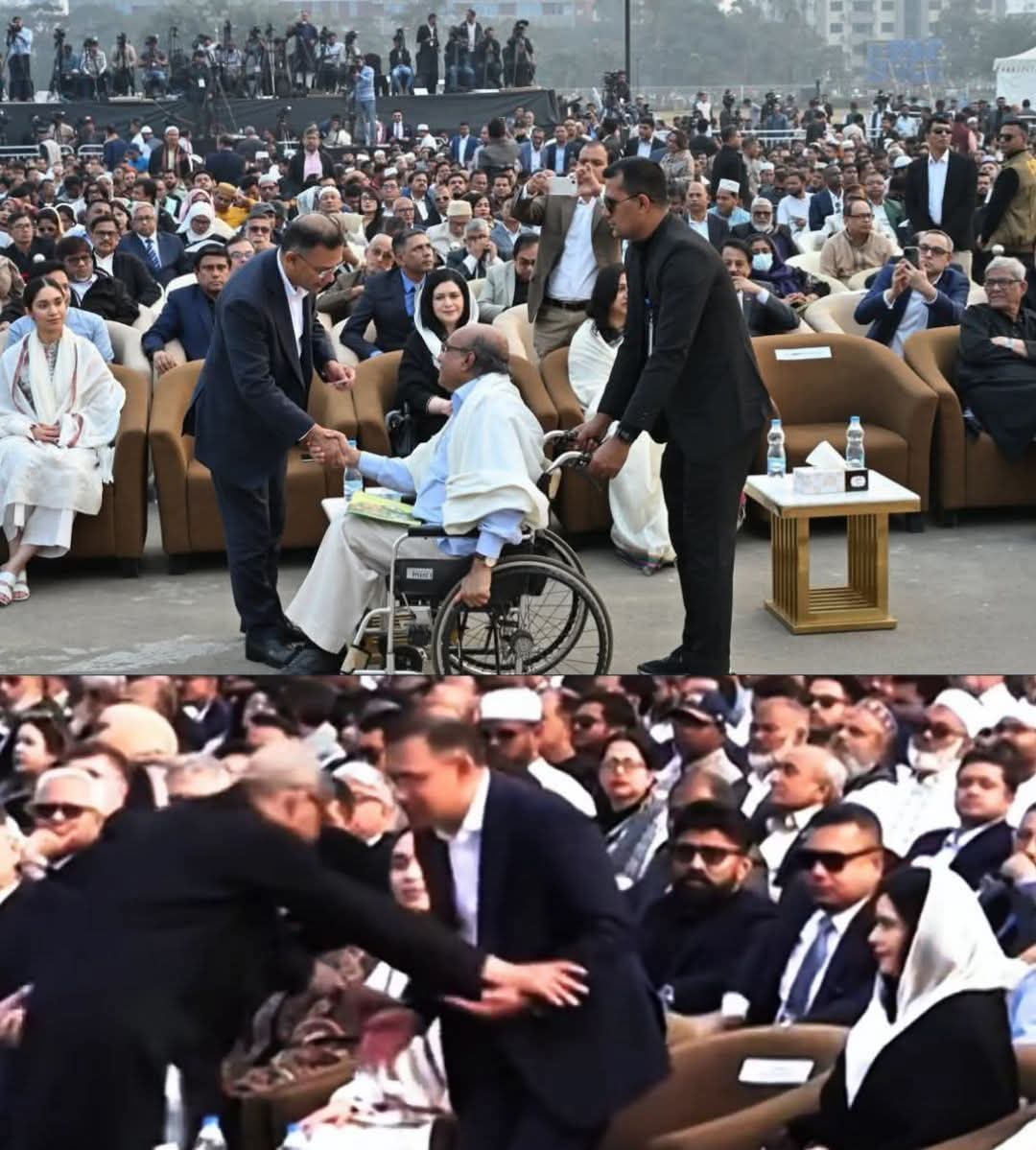 নাগরিক শোকসভায় নেতৃত্বের সৌজন্য ও রাজনৈতিক শিষ্টাচার