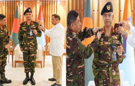 সেনানিবাসে প্রথম অফিস করলেন প্রধানমন্ত্রী তারেক রহমান, পদোন্নতিপ্রাপ্ত দুই জেনারেলকে র‌্যাঙ্ক ব্যাজ পরালেন