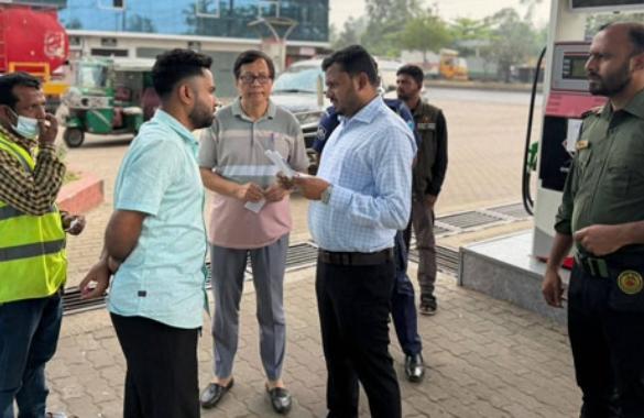 ডিজল এর অবৈধ মজুত, ফিলিং স্টেশনকে জরিমানা।